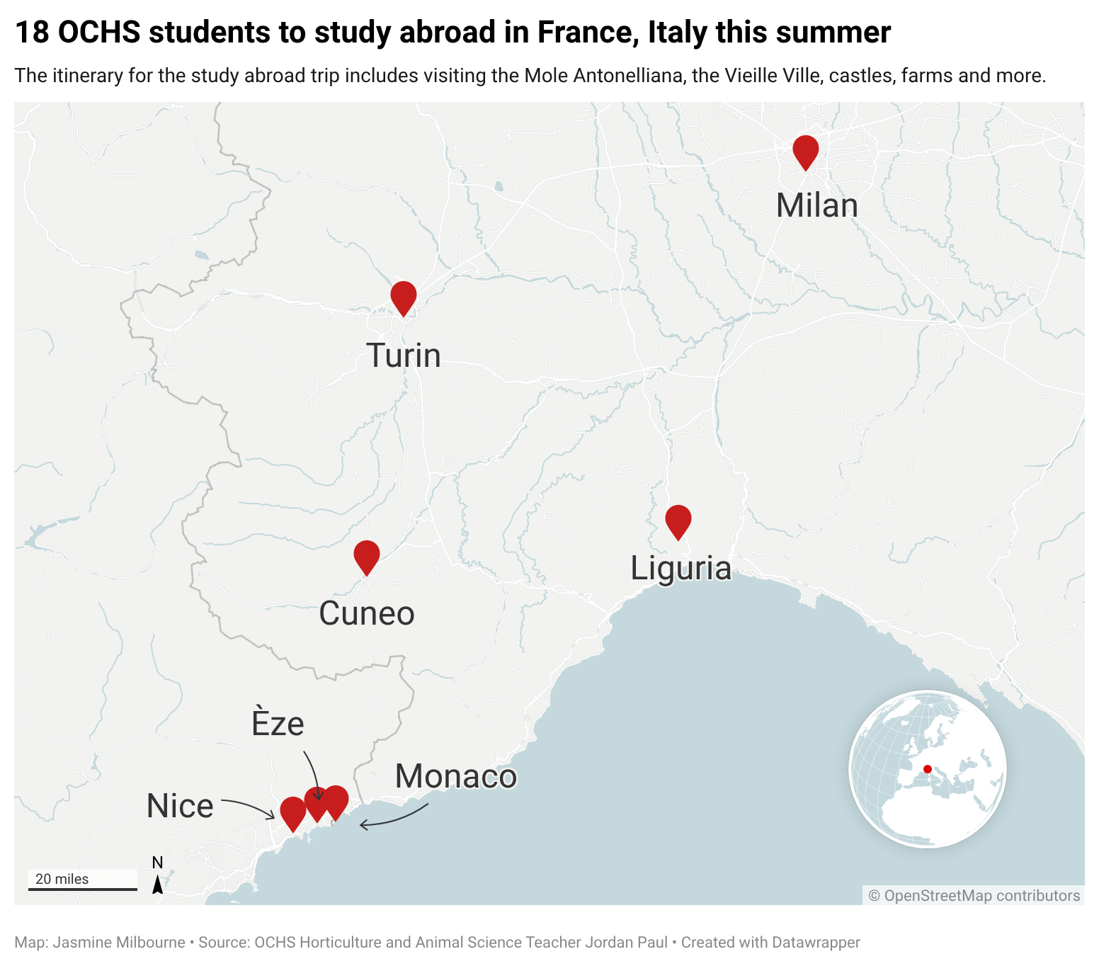 OCHS students head to Europe